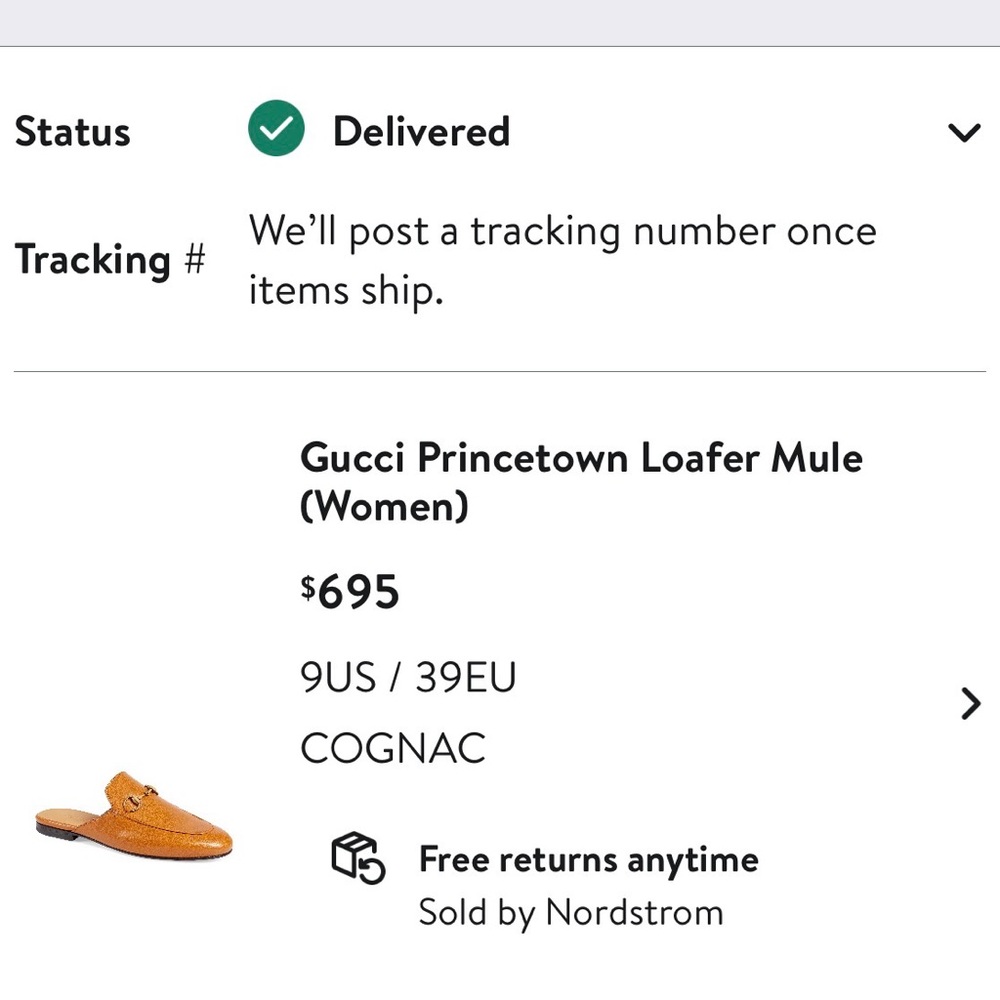 Gucci Princetown Cognac Leather Loafer Mules - Picture 2 of 9